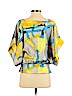 See By Chloé 100% Silk Yellow Short Sleeve Silk Top Size 4 - photo 2