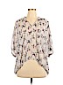 Charlotte Russe 100% Polyester Gray 3/4 Sleeve Blouse Size XL - photo 1