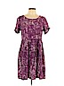Xhilaration 100% Rayon Purple Casual Dress Size L - photo 1