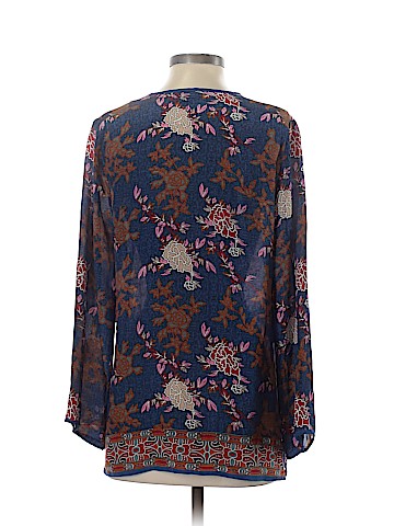 Tolani Long Sleeve Silk Top (view 2)
