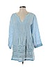 Sundance 100% Linen Blue 3/4 Sleeve Blouse Size S (petite) - photo 1