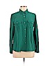 Marc by Marc Jacobs 100% Silk Green Long Sleeve Silk Top Size 8 - photo 1
