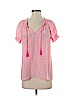 Joie 100% Silk Pink Short Sleeve Silk Top Size XS - photo 1