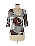 Manuel Canovas Brown 3/4 Sleeve Top Size 10 (4) - photo 1