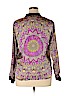 Investments 100% Polyester Purple Long Sleeve Blouse Size 14 - photo 2