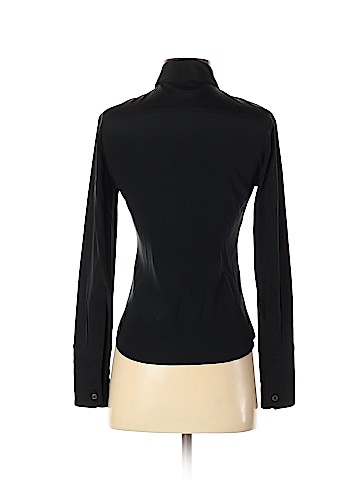 BCBGMAXAZRIA Long Sleeve Silk Top (view 2)