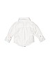 Peek... 100% Cotton Solid White Long Sleeve Button-Down Shirt Size 3-6 mo - photo 2