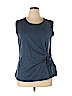 Ann Taylor LOFT 100% Cotton Blue Sleeveless Top Size XL - photo 1