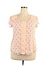 LC Lauren Conrad 100% Polyester Pink Short Sleeve Blouse Size XXL - photo 1