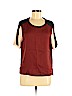 Scotch & Soda 100% Viscose Burgundy Short Sleeve Blouse Size S - photo 1