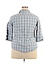 Route 66 Blue 3/4 Sleeve Button-Down Shirt Size 18 - photo 2