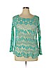 Roz Jones Teal Long Sleeve Top Size XL - photo 1