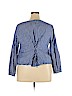 A New Day 100% Cotton Blue Long Sleeve Blouse Size 2X - photo 2