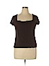 American Living Brown Short Sleeve Top Size XL - photo 1
