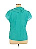 a.n.a. A New Approach Blue Short Sleeve Blouse Size XL - photo 2