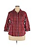 Chadwicks Red Long Sleeve Button-Down Shirt Size 18 - photo 1