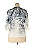 Coldwater Creek 100% Cotton Blue 3/4 Sleeve Top Size 1X - photo 2