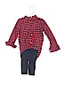 Carter's 100% Cotton Checkered-gingham Red Long Sleeve Button-Down Shirt Size 5 - photo 1