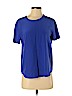 Zoe & Sam 100% Polyester Blue Short Sleeve Blouse Size S - photo 1