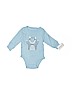 Carter's 100% Cotton Blue Long Sleeve Onesie 0-3 MO / 3 MO - photo 1