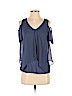 I.N. San Francisco 100% Polyester Blue Short Sleeve Blouse Size S - photo 1