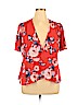 rue21 Red Short Sleeve Blouse Size XL - photo 1