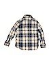 Gap Kids Checkered-gingham Plaid Blue Long Sleeve Button-Down Shirt Size 6 - 7 - photo 2