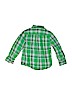 Cat & Jack Plaid Green Long Sleeve Button-Down Shirt Size 4 - 5 - photo 2