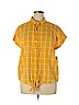 Old Navy Yellow Short Sleeve Button-Down Shirt Size XL - photo 1