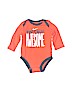 Nike 100% Cotton Orange Long Sleeve Onesie Size 3-6 mo - photo 1