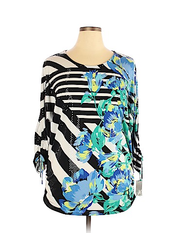 JM Collection Long Sleeve Top (view 1)