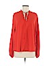 H&M 100% Polyester Red Long Sleeve Blouse Size 4 - photo 1
