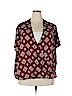 Simply Be 100% Polyester Burgundy Short Sleeve Blouse Size 20 - photo 1
