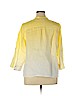 INC International Concepts 100% Linen Yellow Long Sleeve Button-Down Shirt Size 16 - photo 2