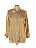Fashion Bug Gold Long Sleeve Button-Down Shirt Size 14 - 16 - photo 1
