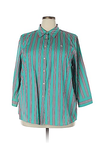 Lauren by Ralph Lauren 3/4 Sleeve Button-Down Shirt (view 1)