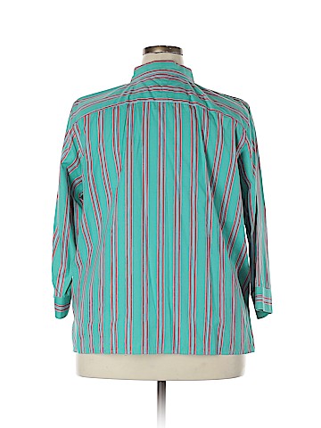 Lauren by Ralph Lauren 3/4 Sleeve Button-Down Shirt (view 2)