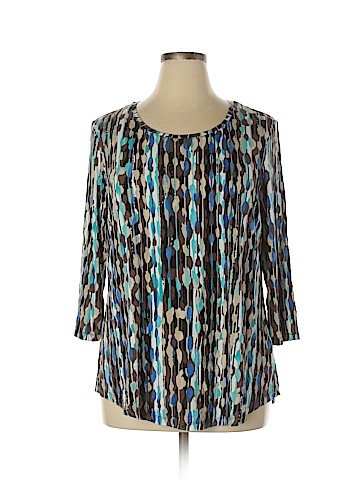 JM Collection 3/4 Sleeve Top (view 1)