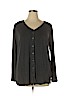 Purejill Gray Long Sleeve Button-Down Shirt Size XL - photo 1