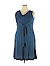 Ann Taylor LOFT Blue Casual Dress Size XL (petite) - photo 1