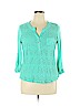 Bongo Plus Teal 3/4 Sleeve Top Size 1X - photo 1