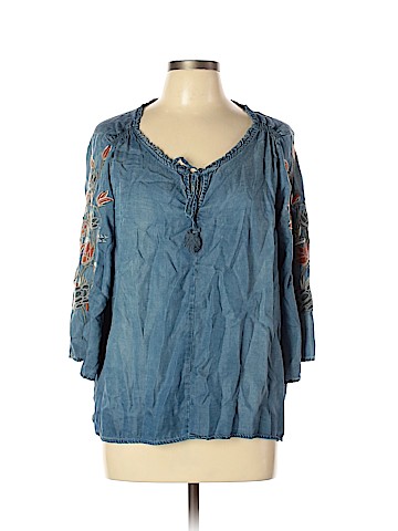 Blue Rain Long Sleeve Blouse (view 1)