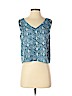 Aqua 100% Polyester Blue Sleeveless Blouse Size S - photo 1