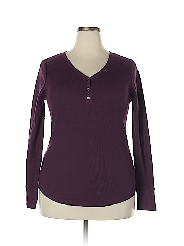 Faded Glory Long Sleeve Henley (view 1)