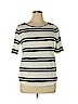 Ann Taylor LOFT 100% Cotton Ivory Short Sleeve T-Shirt Size XL - photo 1