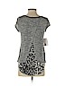 Iz Byer Gray Short Sleeve Top Size S - photo 2
