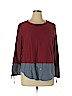 Alexander Jordan Burgundy Long Sleeve Top Size 1X - photo 1