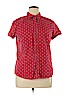 Liz Claiborne Red Short Sleeve Button-Down Shirt Size XL - photo 1