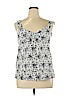 Ann Taylor LOFT 100% Cotton White Sleeveless Blouse Size 14 - photo 1