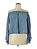 Polly & Esther 100% Polyester Blue Long Sleeve Blouse Size XL - photo 1